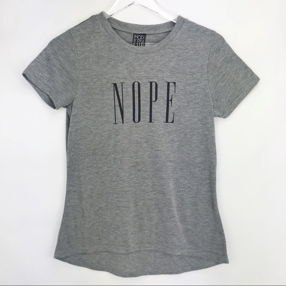 Modern Lux “Nope” Graphic High Low Juniors T Shirt